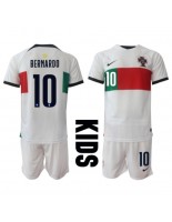 Portugalsko Bernardo Silva #10 Venkovní dres pro děti MS 2022 Krátký Rukáv (+ trenýrky)